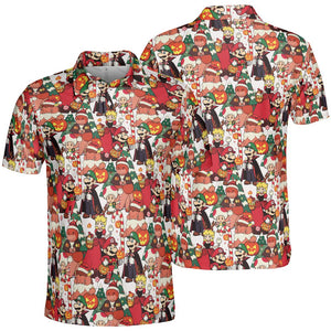 AOP Men/Women Polo Shirt - S8EHFL2W - - 2