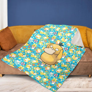 Psyduck Power Pokemon Fleece Blanket