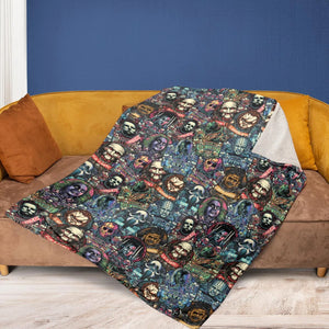 Horror Movie Characters Pattern Fleece Blanket