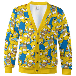Head Toss The Simpson Characters Cardigan