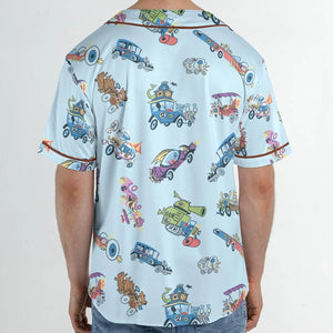 W is for Wacky Races Unisex Baseball Jersey