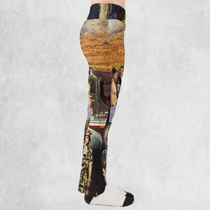 Forrest Gump's Journey Collage Flare Leggings