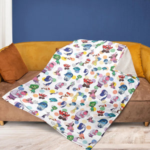 Emotion Characters Inside Out Fleece Blanket