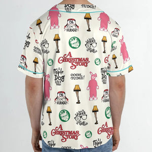 A Christmas Story Pattern Unisex Baseball Jersey