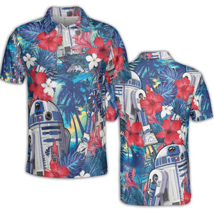 Summer Vacation R2 D2 Tropical AOP Men/Women Polo Shirt