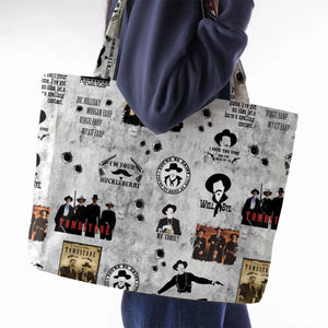 Classic Western Tombstone Large Tote Bag