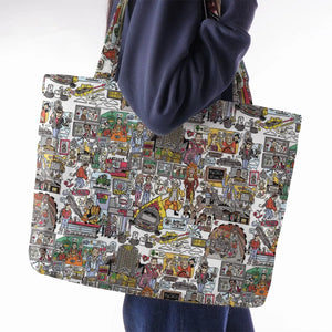 Back To Style Back To The Future Large Tote Bag