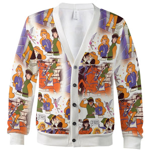 Link And Princess Zelda The Legend Of Zelda Animated Cardigan