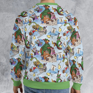 Robin Hood Characters Pattern All-over Print Sweatshirt