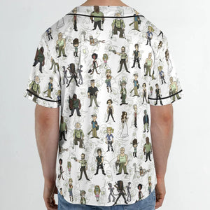 The Walking Dead Characters as Cartoons Unisex Baseball Jersey