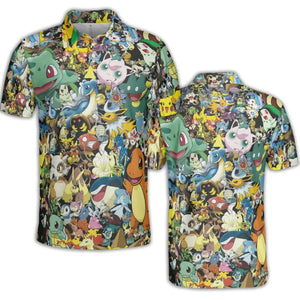 Gotta Catch 'em all Pokemon AOP Men/Women Polo Shirt