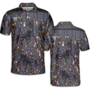Out of Space Alien AOP Men/Women Polo Shirt