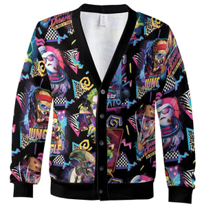 Retro Horror Characters Halloween Cardigan