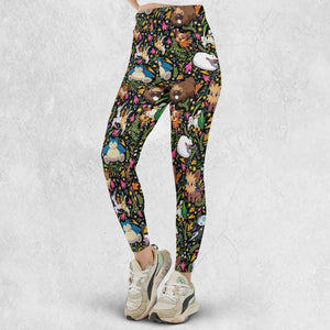 Floral Snorlax Bidoof Eevee Meloetta Pokemon Legging