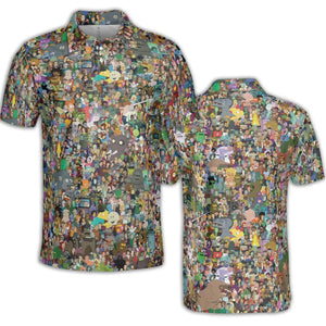 Futurama Characters AOP Men/Women Polo Shirt