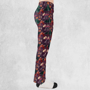 Sanderson Sisters Pattern Flare Leggings