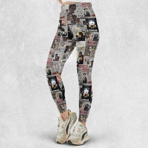 Crime Scene Scream Aesthetic Pattern Legging