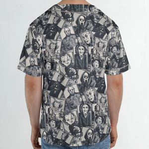 Halloween Horror Villains Unisex Baseball Jersey
