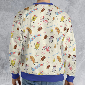 Let's All Go To The Lobby Retro Cartoon All-over Print Sweatshirt