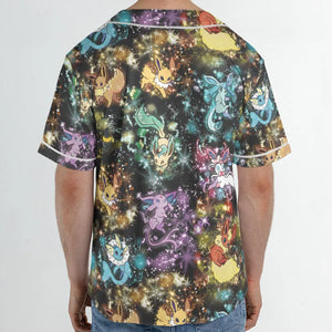 Eevee Evolution in the Galaxy Unisex Baseball Jersey