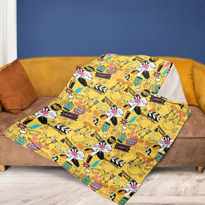 Cartoon Drip Looney Tunes Fleece Blanket