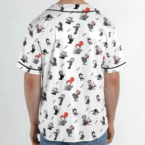 Baby Horror Characters Pattern Unisex Baseball Jersey