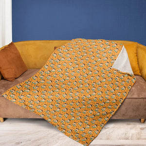 Fred Flintstone Expressions Pattern Fleece Blanket