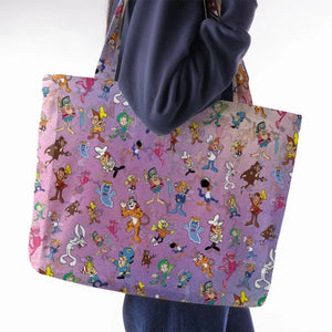 80s 90s Commercial Cereal Mascots Large Tote Bag