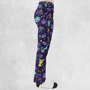 Gengar Ghost Pokemon Pattern Flare Leggings
