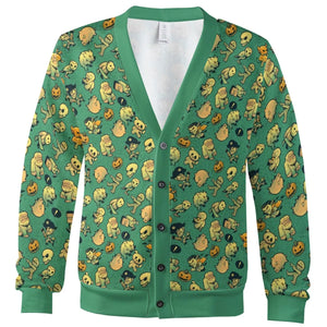 Terror Attack Cute Horror Characters Halloween Cardigan