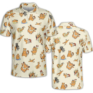 Lazy Legend Garfield Pokemon Mashup AOP Men/Women Polo Shirt