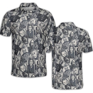 Halloween Horror Villains AOP Men/Women Polo Shirt