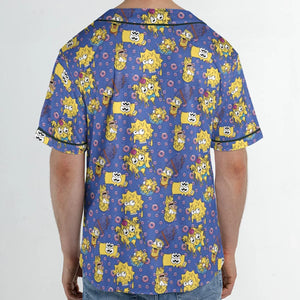 Trippy Simpsons Melting Unisex Baseball Jersey