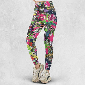 Splatoon Video Game Pattern Legging