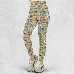 80s Playlist Pattern Legging