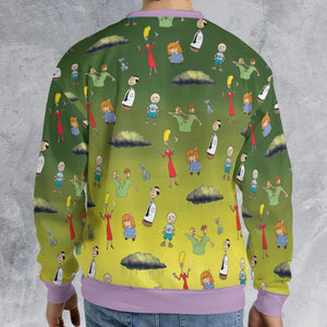 The Oblongs Retro TV Show All-over Print Sweatshirt