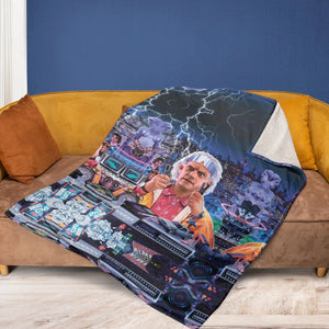 Great Scott! Back To The Future Fleece Blanket