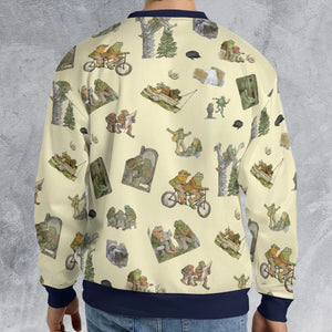Frog and Toad Pattern All-over Print Sweatshirt
