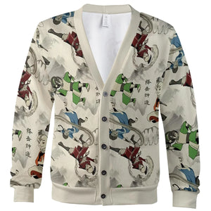 Aang Katara Toph Beifong Sokka Avatar The Last Airbender Cardigan