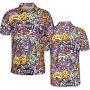 The Cute Dragon Figment AOP Men/Women Polo Shirt