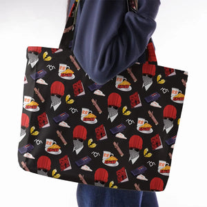 Twin Peaks Pattern Large Tote Bag