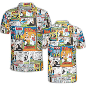 Olive Oyl Popeye Comic AOP Men/Women Polo Shirt