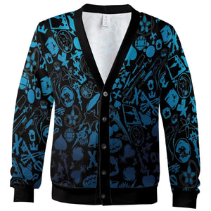 Blue Key Heart Kingdom Hearts Cardigan