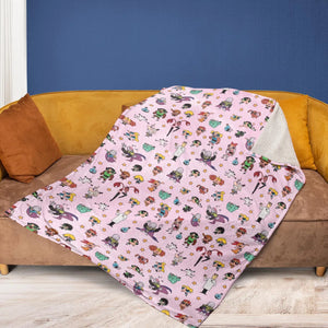 Power Puff Girls Characters Pattern Fleece Blanket