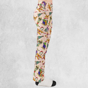 Garfield And Odie Christmas Sleigh Flare Leggings