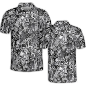 The Monsters Universal Classic Monsters AOP Men/Women Polo Shirt