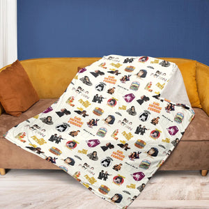 Pulp Fiction Pattern Fleece Blanket