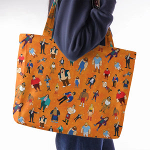 80s Hulk Rock 'n' Wrestling Characters Large Tote Bag