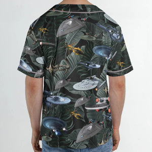 Star Trek Spaceship Pattern Unisex Baseball Jersey