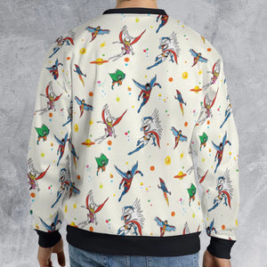 Battle of the Planets Pattern All-over Print Sweatshirt